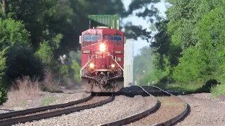CSX I165 Intermodal Double-Stack Train with Canadian Pacific Power from Berea, Ohio July 9, 2022