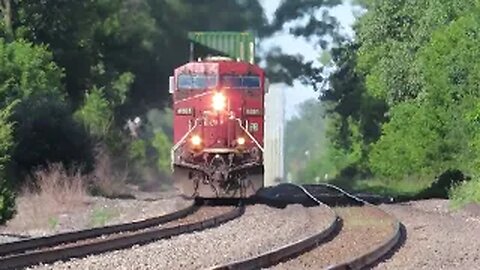 CSX I165 Intermodal Double-Stack Train with Canadian Pacific Power from Berea, Ohio July 9, 2022