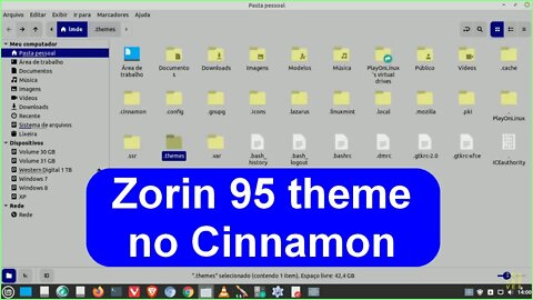 Como instalar o tema Zorin95 no Linux Mint LMDE Cinnamon