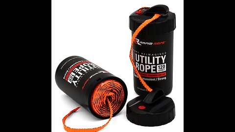 Rapid Rope All Purpose Utility Rope Canister (Green) - 120 Feet 1100lb Tested - Nylon Rope Outd...