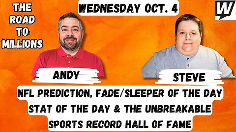 NFL Prediction, Fade/Sleeper Of The Day, MLB Tips, The Unbreakable Sports Record Hall Of Fame