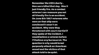 Legendary NFL quarterback Brett Favre says don't ever forget the USS Liberty! 11-19-23