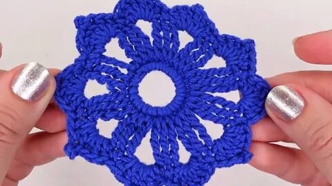 How to crochet wheel doily motif hot pad simple tutorial by marifu6a
