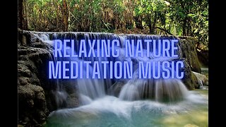 Relaxing waterfall and chirping birds meditation music for sleep and yoga