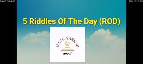 5 Riddles of the Day (ROD) | Part 1 |