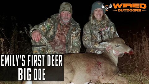 Emily's First Deer - Giant Doe!
