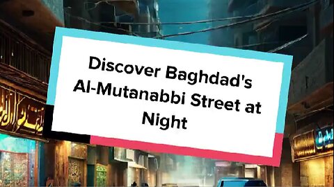 Discover Baghdad's Al-Mutanabbi Street at Night