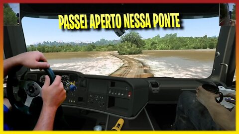 ▶️POV - DIREÇÃO REALISTA - SCANIA MOTOR CUMMINS - PONTE INUNDADA - Logitech G25