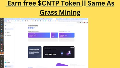 Earn free $CNTP Token || Same As Grass Mining