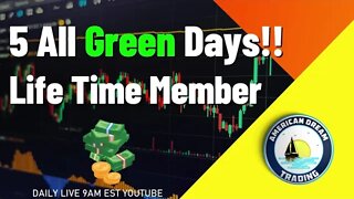 5 All Green Days Life Time Member Stock Market