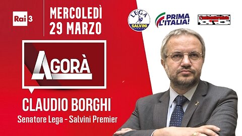 🔴 Interventi del Sen. Claudio Borghi ad Agorà su Rai3 del 29/03/2023.