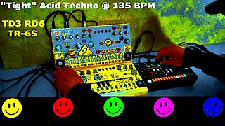 "Tight" - 135 BPM Acid Techno - Behringer TD-3 - RD-6 & Roland TR-6S