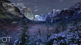 Blizzard in Yosemite| Howling wind and blowing snow for Relaxing| Study| Sleep| Winter Ambience