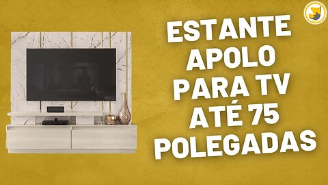 Estante Apolo Home para TV até 75 Polegadas 2 Gavetas 1 Prateleira Madetec