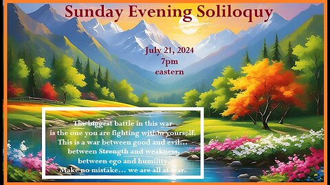 Sunday Evening Soliloquy #14