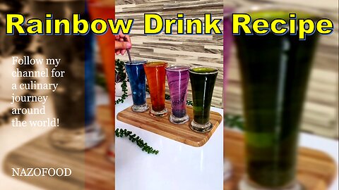 Rainbow Drink Recipe: A Colorful Delight for Every Occasion-4K | رسپی نوشیدنی رنگین کمانی