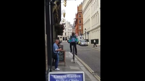 Deliveroo Lad Rides A Unicycle