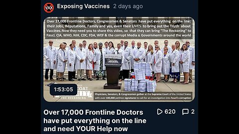 Captioned - Over 17,000 Frontline Doctors have put everything on the line