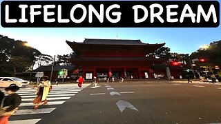 A lifelong dream comes true - entering Sangedatsumon at Zojoji (三解脱門at増上寺）