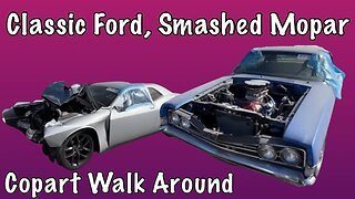 Copart Walk Around, Classic Ford, Smashed Mopar