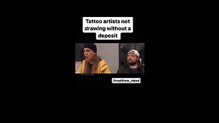 Tattoo artist not drawing without a deposit