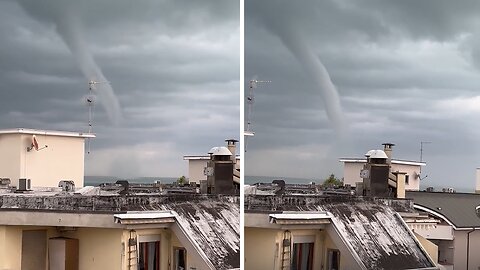 Insane tornado formation caught on camera near Francavilla al Mare in Abruzzo
