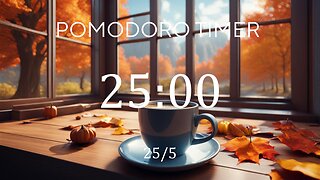 25/5 Pomodoro Technique🍁 Jazz music + Frequency for Relaxing, Studying and Working 🍁