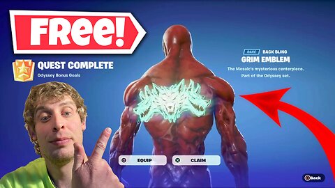 Fastest Way To Get Grim Emblem BackBling! #fortnite #gaming #epicgames #fortniteclips #fortnitebr