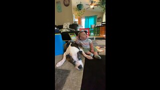 Baby & his doggie