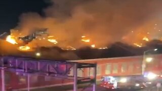 FDNY Battles Enormous Warehouse Hazardous Materials Fire in Willets Point, Queens