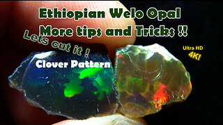 More tips trick's Black Ethiopian Welo opal rough so fun to cut polishing Lapidary corte de ópalo