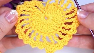 How to crochet heart motif short tutorial by marifu6a