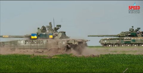 Soldiers of 93rd Mechanized Brigade held a “parade” on trophy Т-80 tanks