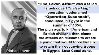 The Lavon Affair - Israel's plan to Kill American and British civilians then blame it on Muslims! ✡️