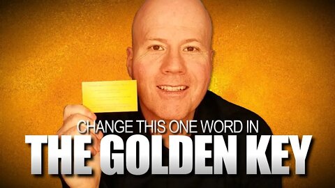 The Golden Key By Emmet Fox | Change This One Word To Make It More Effective