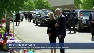 President Biden visits Buffalo supermarket where mass attack killed 10