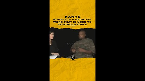 #kanyewest Humble is a negative word that is used to control people. 🎥 @showstudio