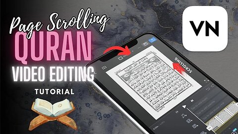 Page Scrolling Quran Tilawat Video Editing | VN Video Editor #quranrecitation #videoediting