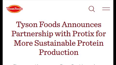 TYSON PARTNERS WITH INSECT PROTEIN STARTUP - FOR PET FOOD, AQUACULTURE & LIVESTOCK - FOR NOW