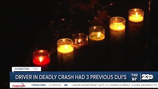 Driver in deadly crash had three previous DUIS