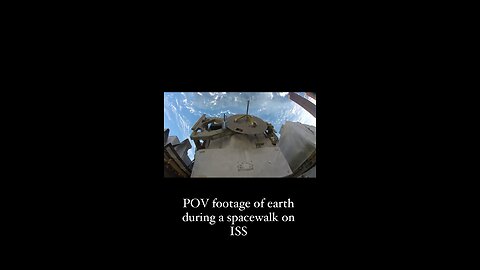 Footage of Earth during a spacewalk on the ISS