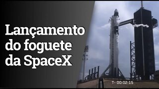 Lançamento do foguete da SpaceX com a NASA