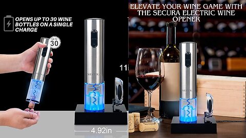 Elevate your wine game with the Secura Electric Wine Opener!