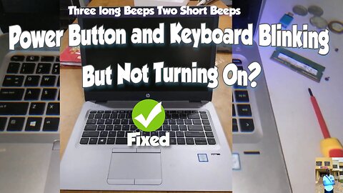 Laptop won't turn on Fix | HP Power button + Keyboard Light Blinking