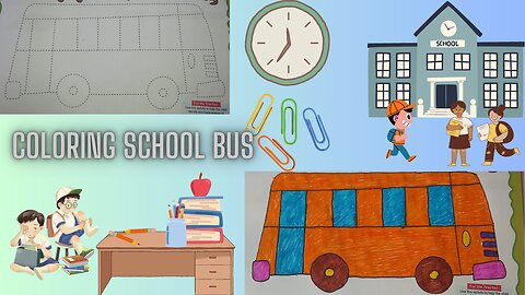 Coloring Fun with School Bus | Kids' Art Adventure 🌈🚌