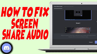 How To Fix Screen Share Audio Not Working Discord