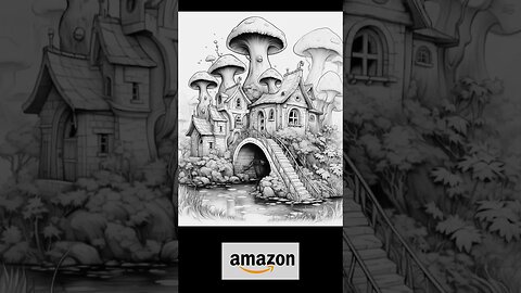 Mushroom Manor - Free coloring page