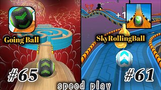 Going Balls vs Sky Rolling Ball - level 65 vs 61 Gameplay (Android, iOS)