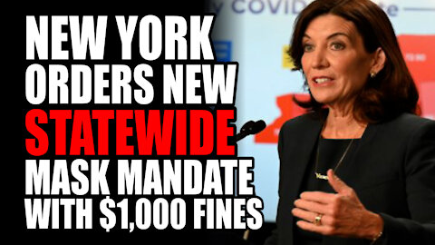 New York Orders New Statewide Mask Mandate with $1,000 Fines
