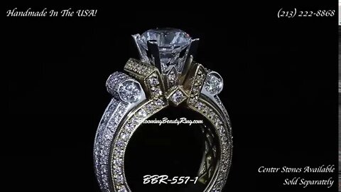 2.85 ctw Diamond Engagement Ring By Blooming Beauty Rings BBR-557-1